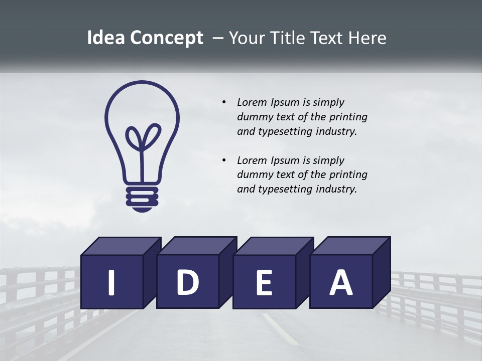 A Bridge With A Cloudy Sky In The Background PowerPoint Template