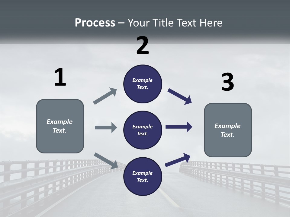 A Bridge With A Cloudy Sky In The Background PowerPoint Template