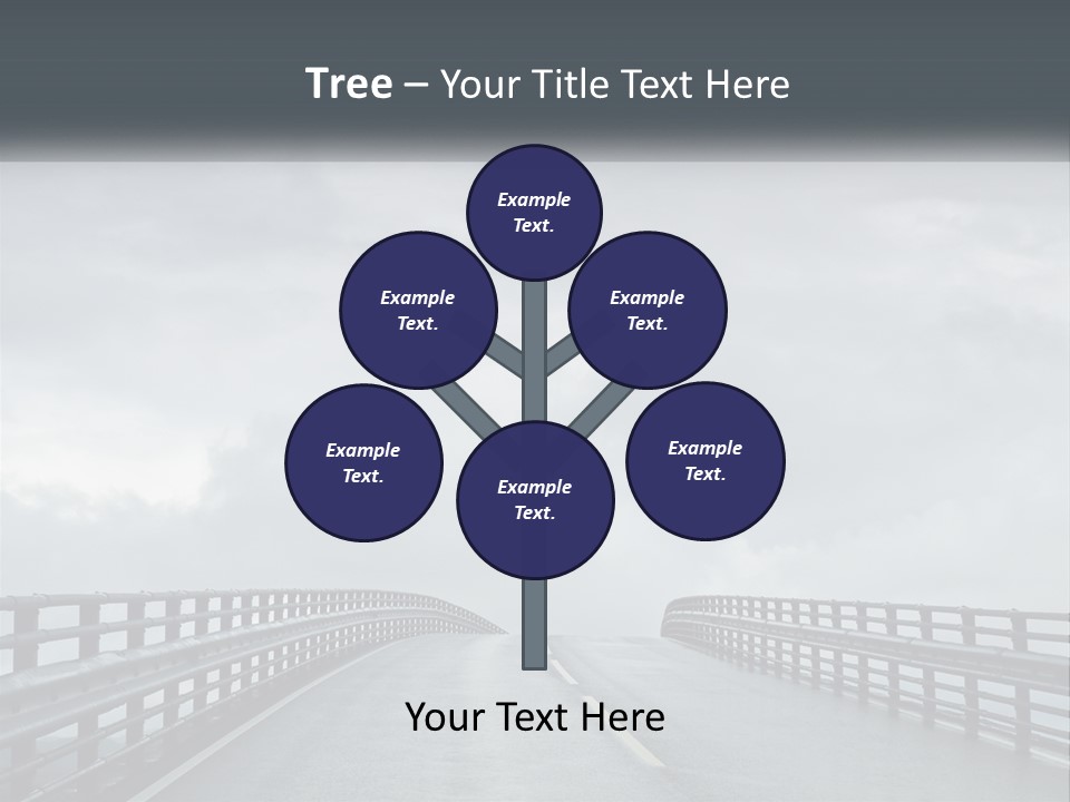 A Bridge With A Cloudy Sky In The Background PowerPoint Template