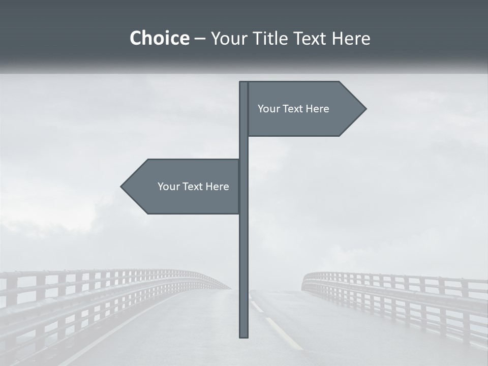 A Bridge With A Cloudy Sky In The Background PowerPoint Template