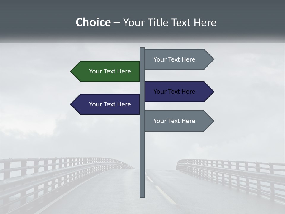 A Bridge With A Cloudy Sky In The Background PowerPoint Template