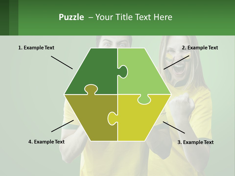 A Man And A Woman Holding A Soccer Ball PowerPoint Template