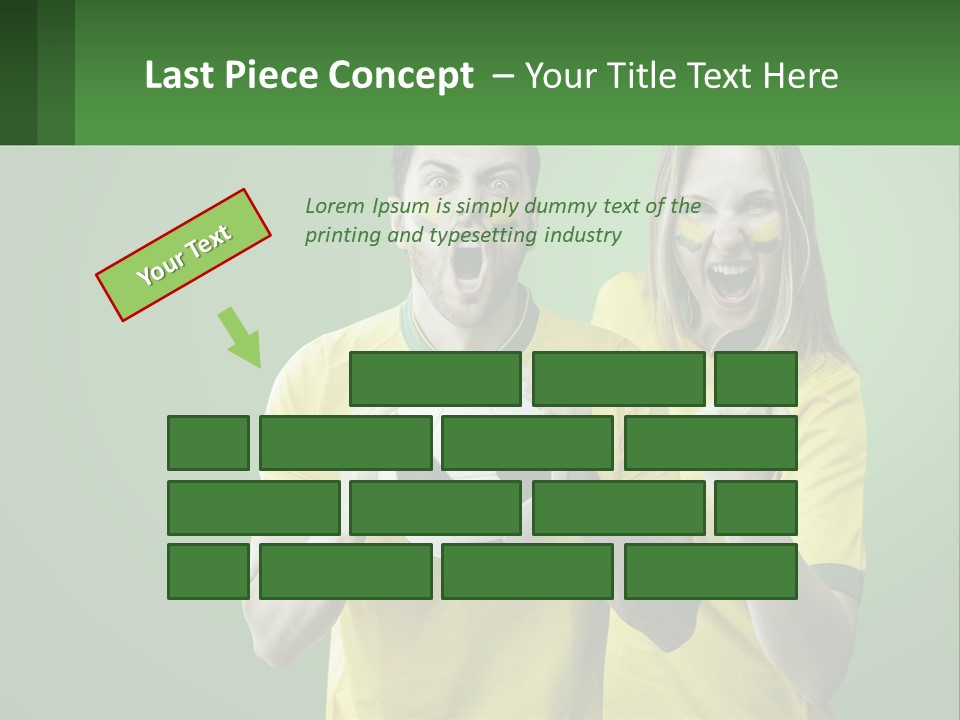 A Man And A Woman Holding A Soccer Ball PowerPoint Template