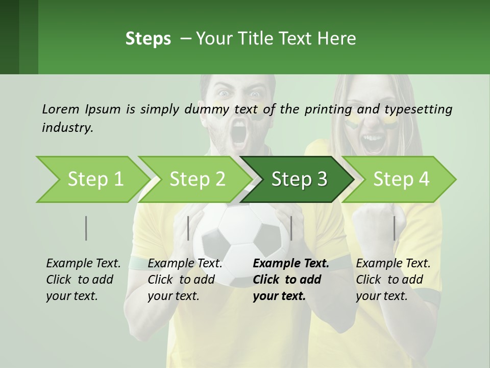 A Man And A Woman Holding A Soccer Ball PowerPoint Template