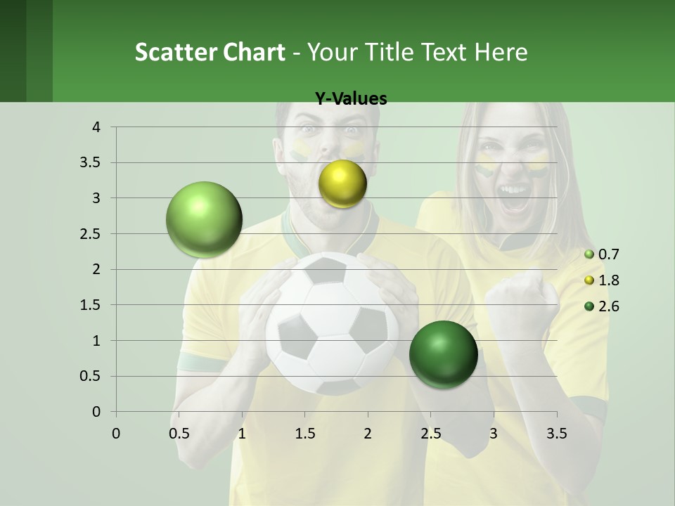 A Man And A Woman Holding A Soccer Ball PowerPoint Template