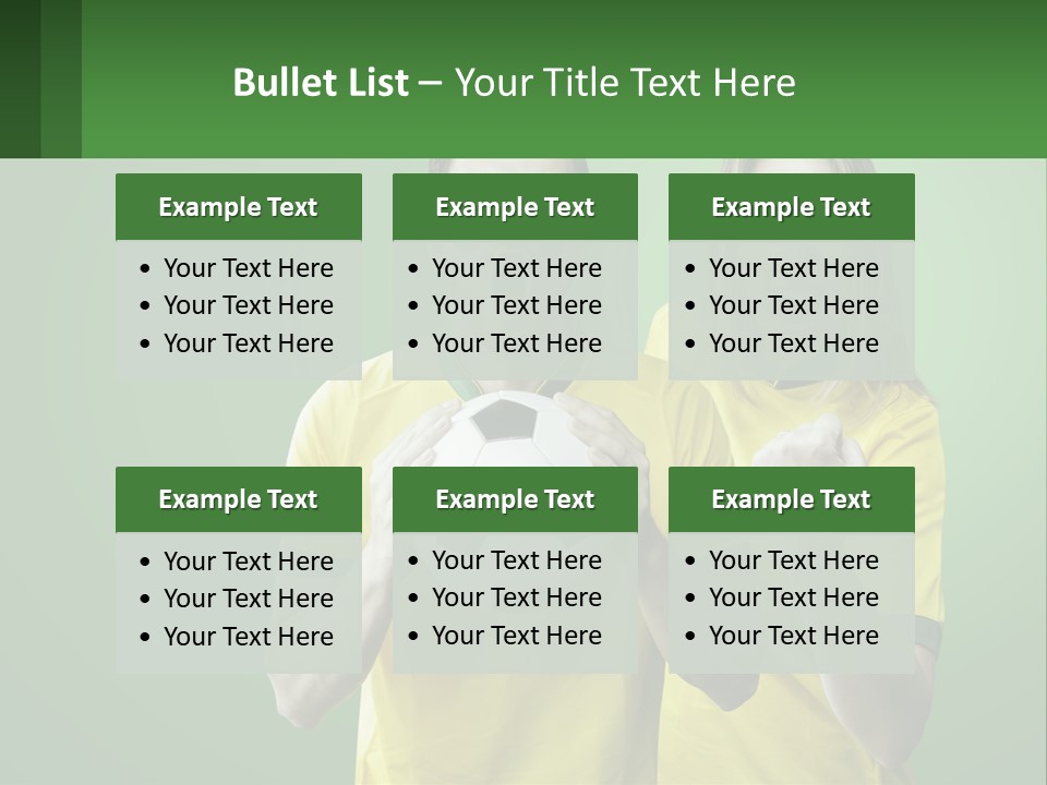 A Man And A Woman Holding A Soccer Ball PowerPoint Template