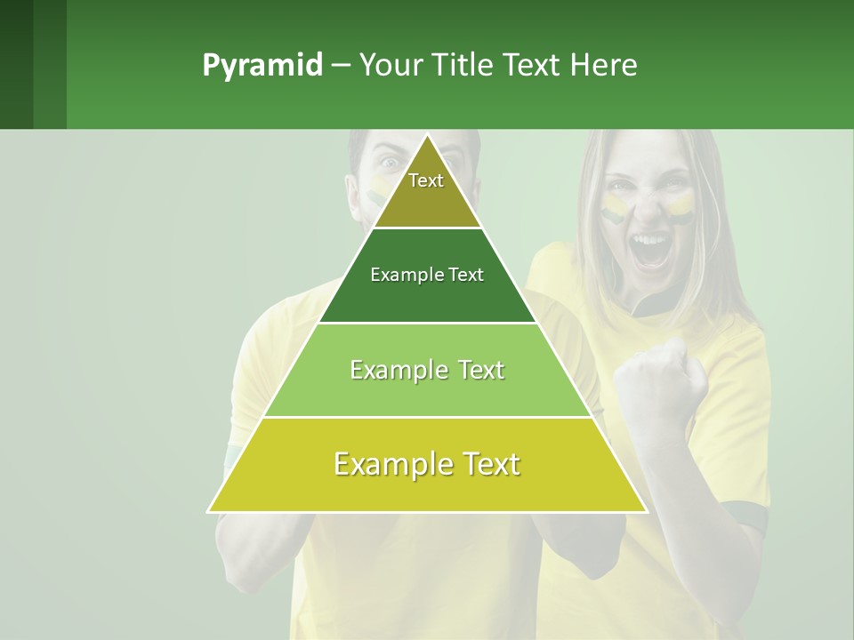 A Man And A Woman Holding A Soccer Ball PowerPoint Template