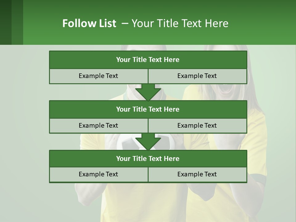 A Man And A Woman Holding A Soccer Ball PowerPoint Template