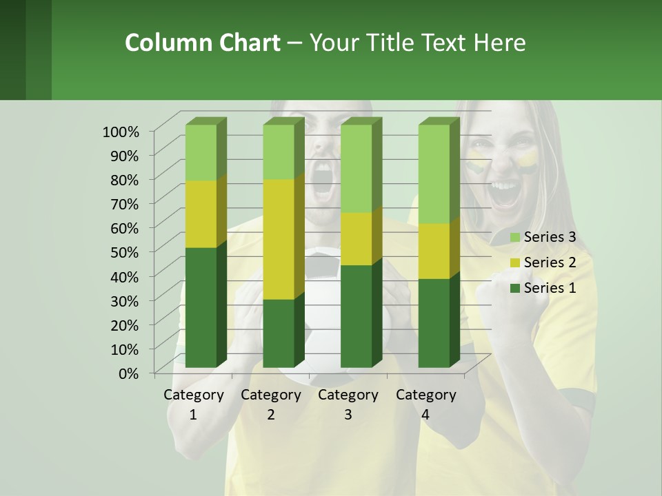 A Man And A Woman Holding A Soccer Ball PowerPoint Template