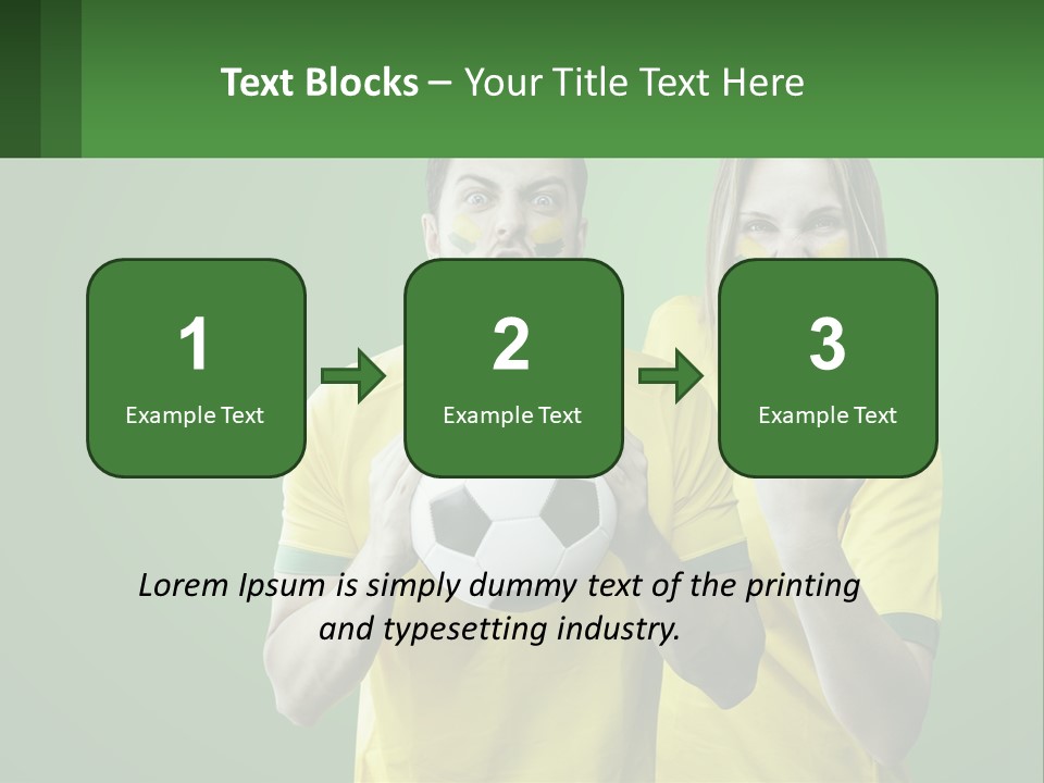 A Man And A Woman Holding A Soccer Ball PowerPoint Template