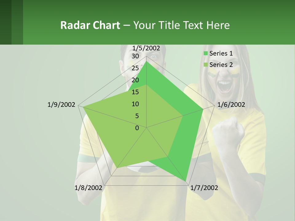 A Man And A Woman Holding A Soccer Ball PowerPoint Template