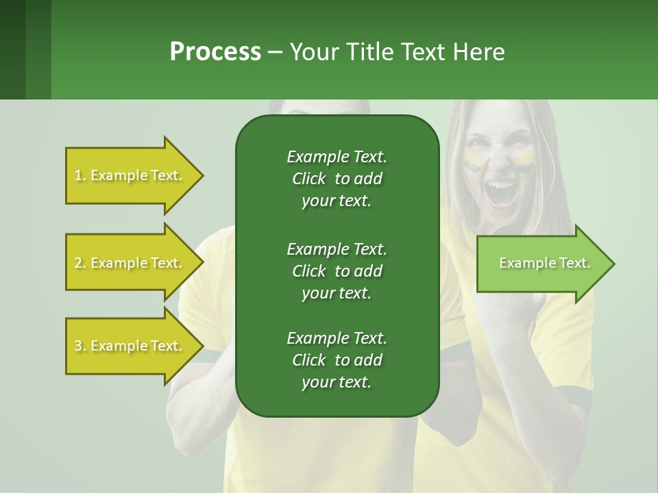 A Man And A Woman Holding A Soccer Ball PowerPoint Template