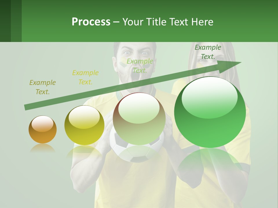 A Man And A Woman Holding A Soccer Ball PowerPoint Template