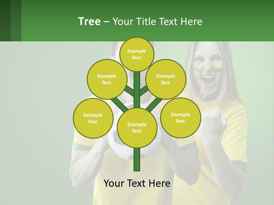 A Man And A Woman Holding A Soccer Ball PowerPoint Template