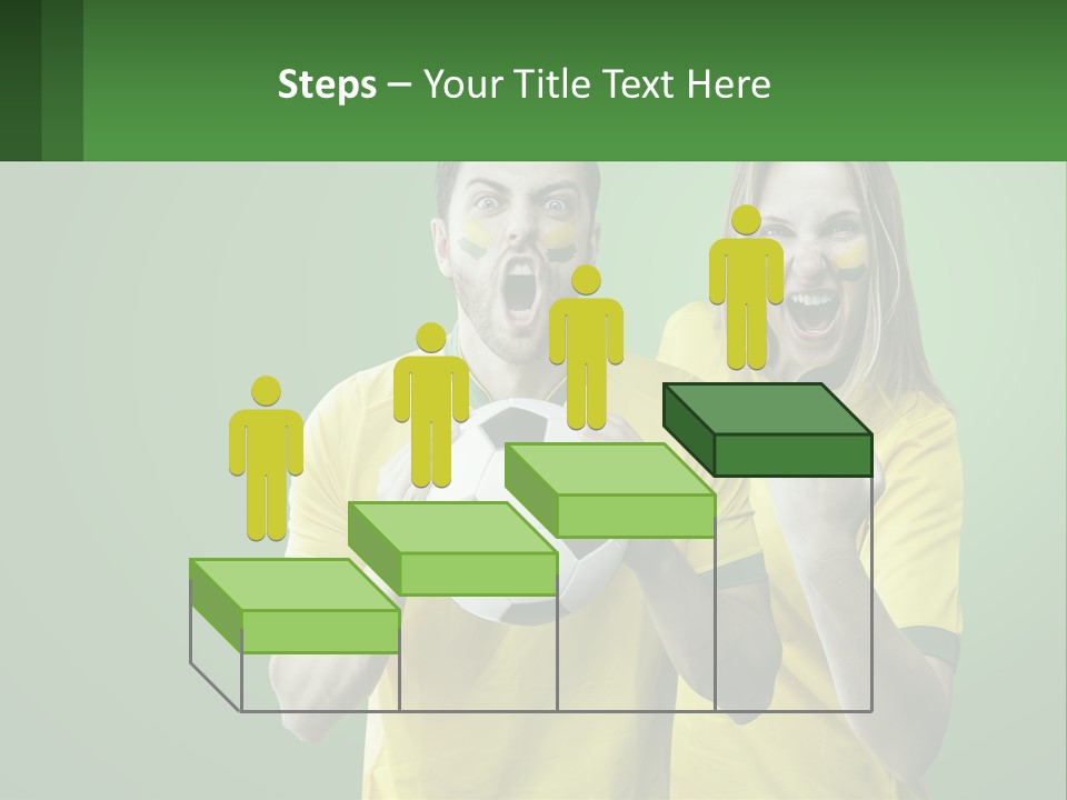 A Man And A Woman Holding A Soccer Ball PowerPoint Template