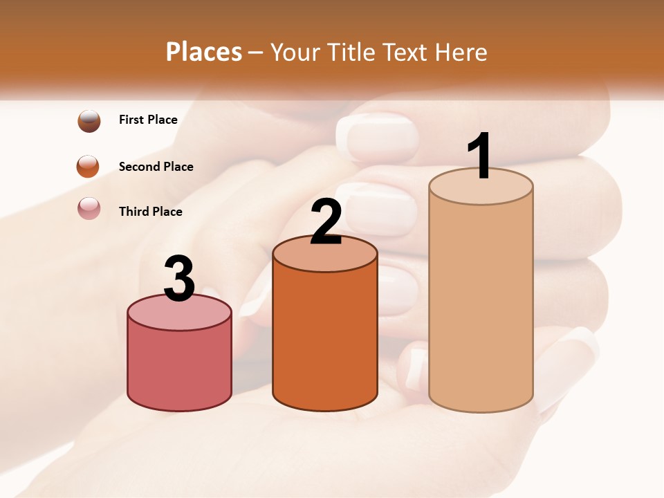 A Woman's Hands With A Manicure Holding Another Woman's Hand PowerPoint Template