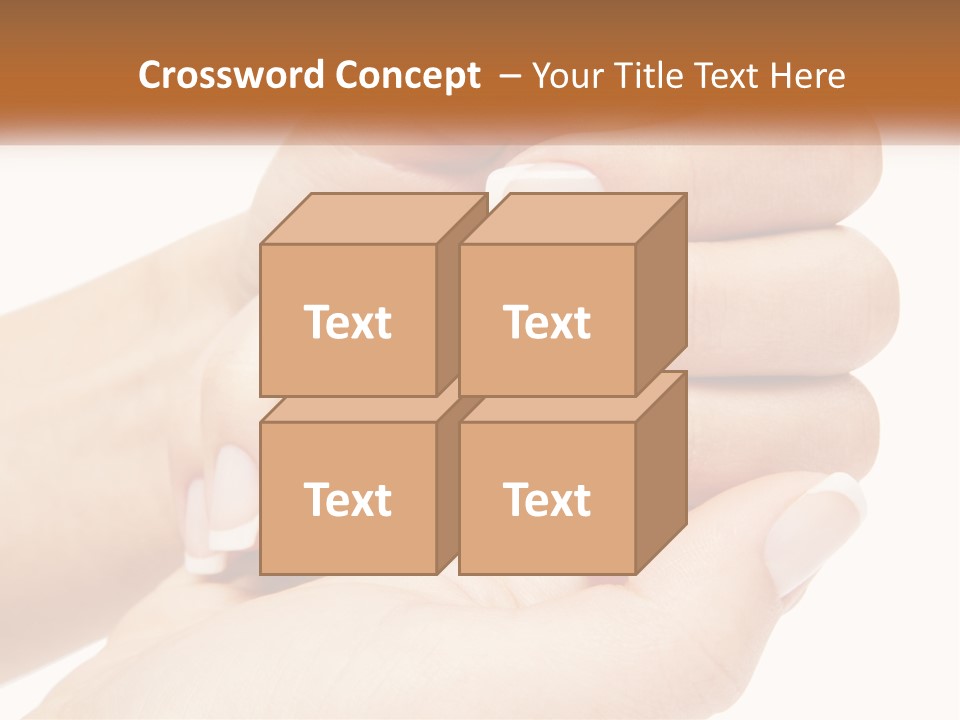 A Woman's Hands With A Manicure Holding Another Woman's Hand PowerPoint Template