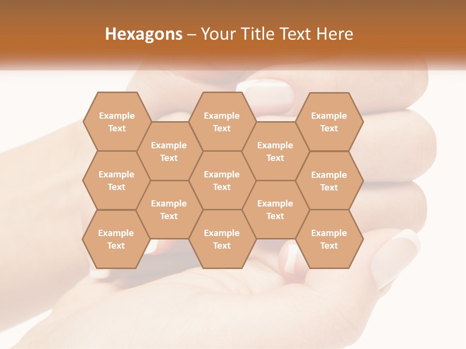 A Woman's Hands With A Manicure Holding Another Woman's Hand PowerPoint Template