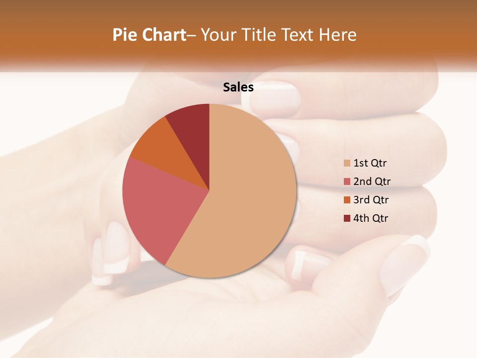 A Woman's Hands With A Manicure Holding Another Woman's Hand PowerPoint Template