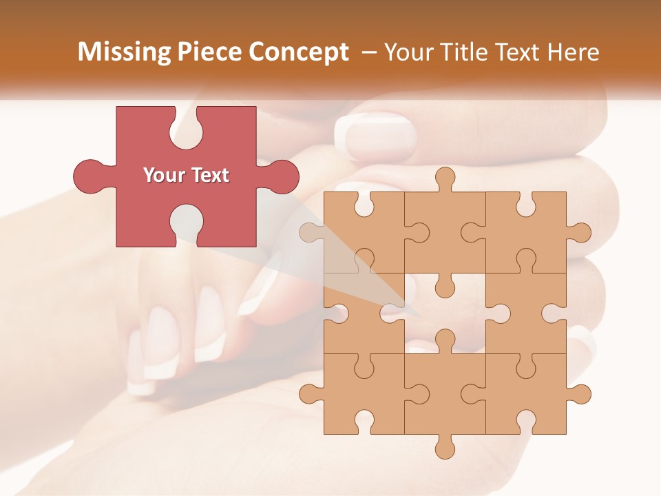 A Woman's Hands With A Manicure Holding Another Woman's Hand PowerPoint Template