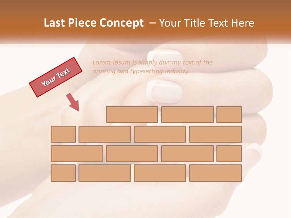 A Woman's Hands With A Manicure Holding Another Woman's Hand PowerPoint Template