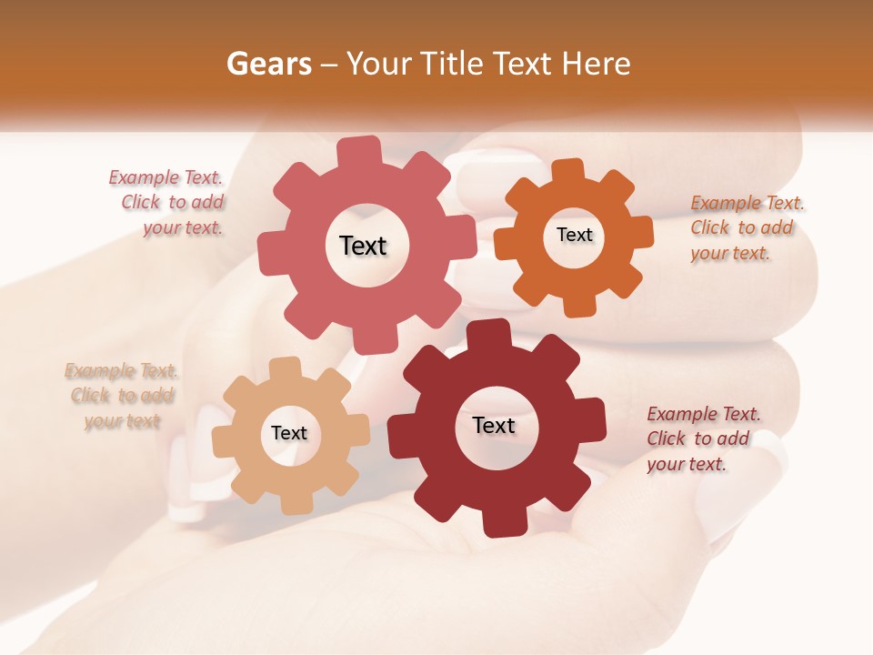 A Woman's Hands With A Manicure Holding Another Woman's Hand PowerPoint Template