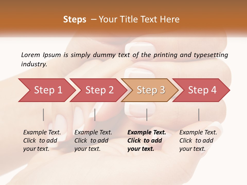 A Woman's Hands With A Manicure Holding Another Woman's Hand PowerPoint Template