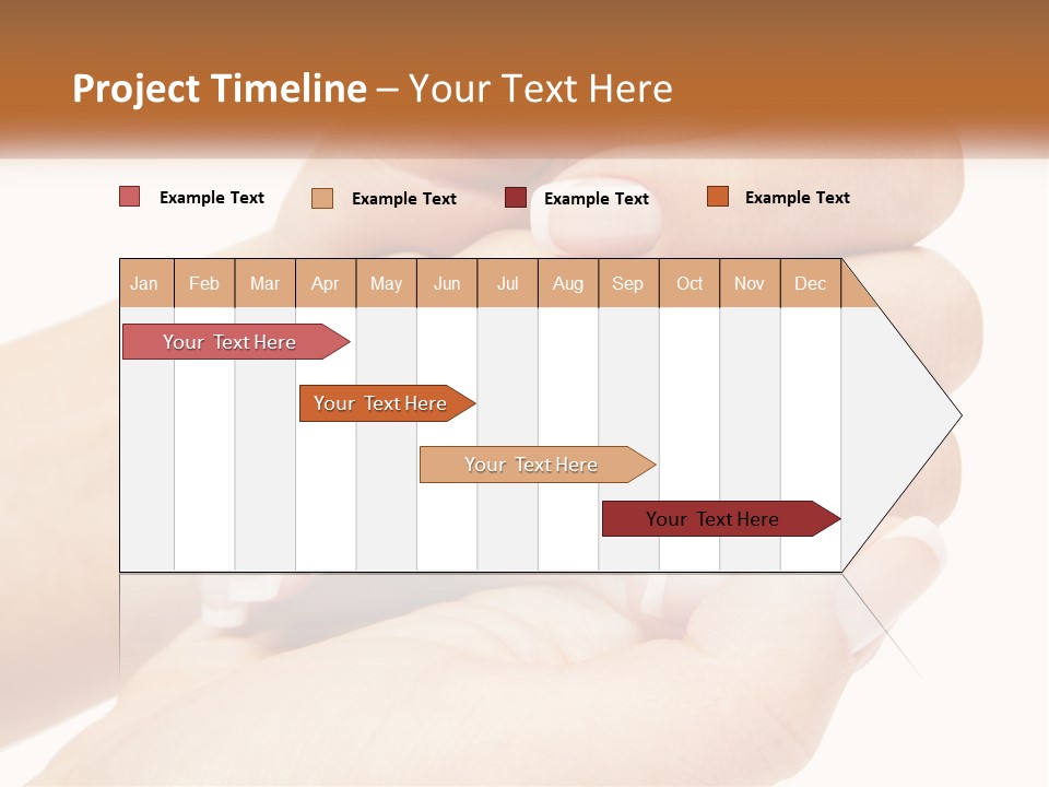 A Woman's Hands With A Manicure Holding Another Woman's Hand PowerPoint Template