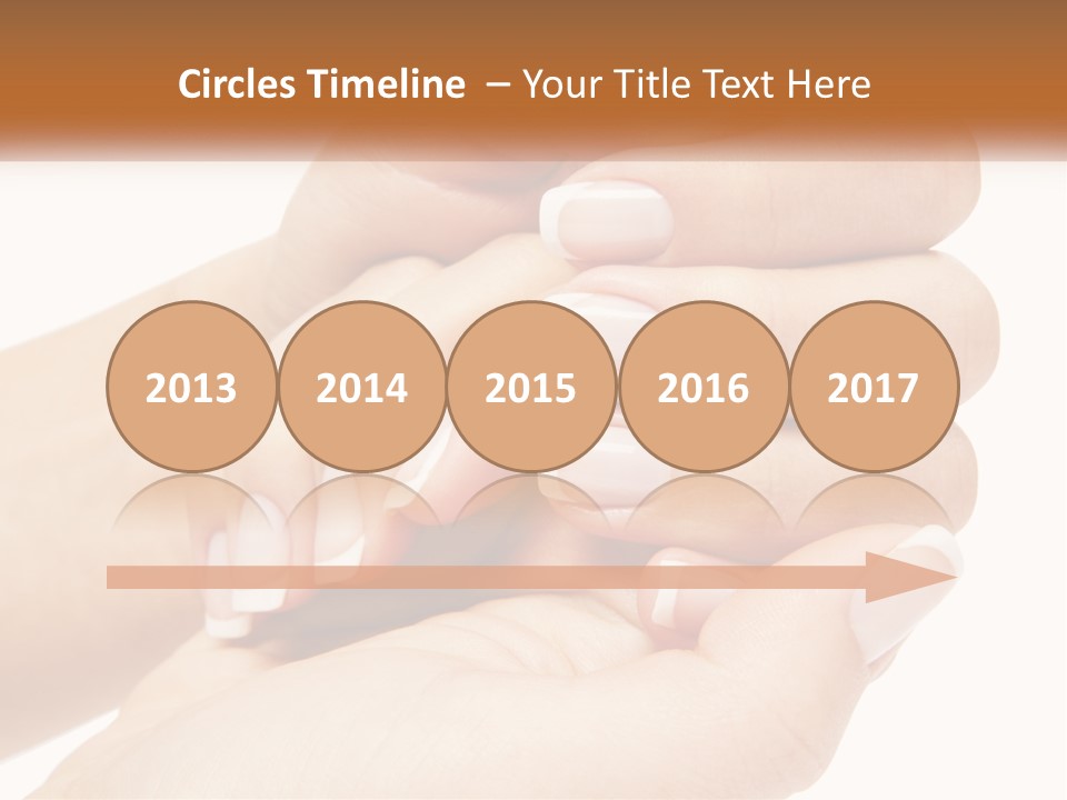 A Woman's Hands With A Manicure Holding Another Woman's Hand PowerPoint Template