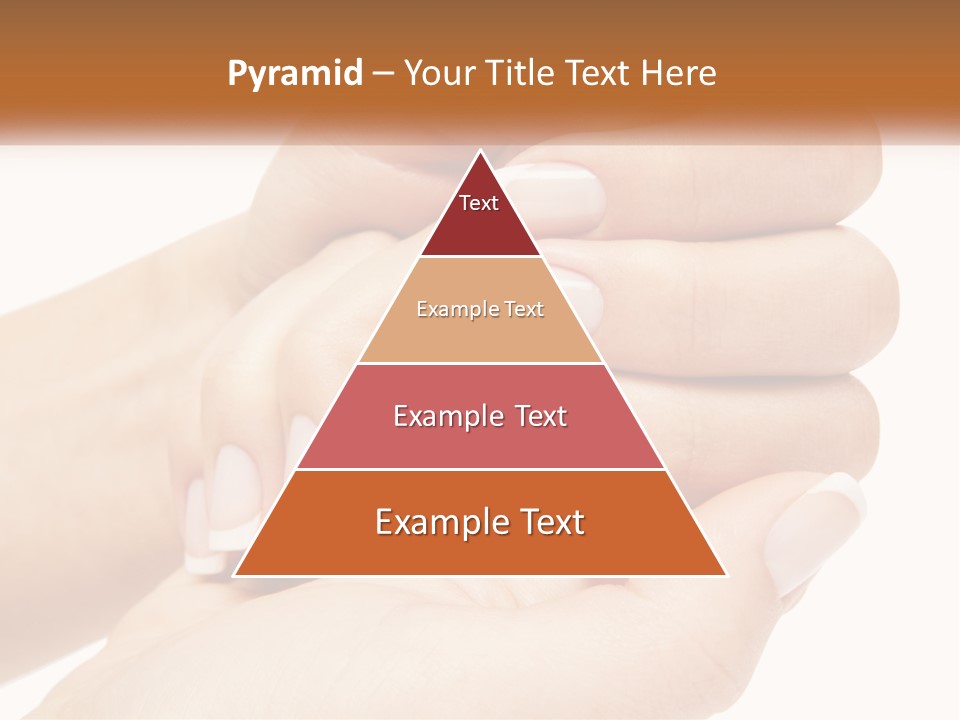 A Woman's Hands With A Manicure Holding Another Woman's Hand PowerPoint Template