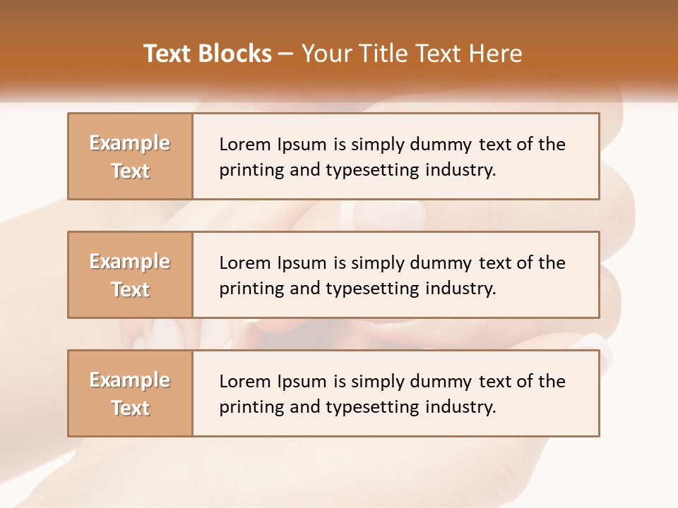 A Woman's Hands With A Manicure Holding Another Woman's Hand PowerPoint Template