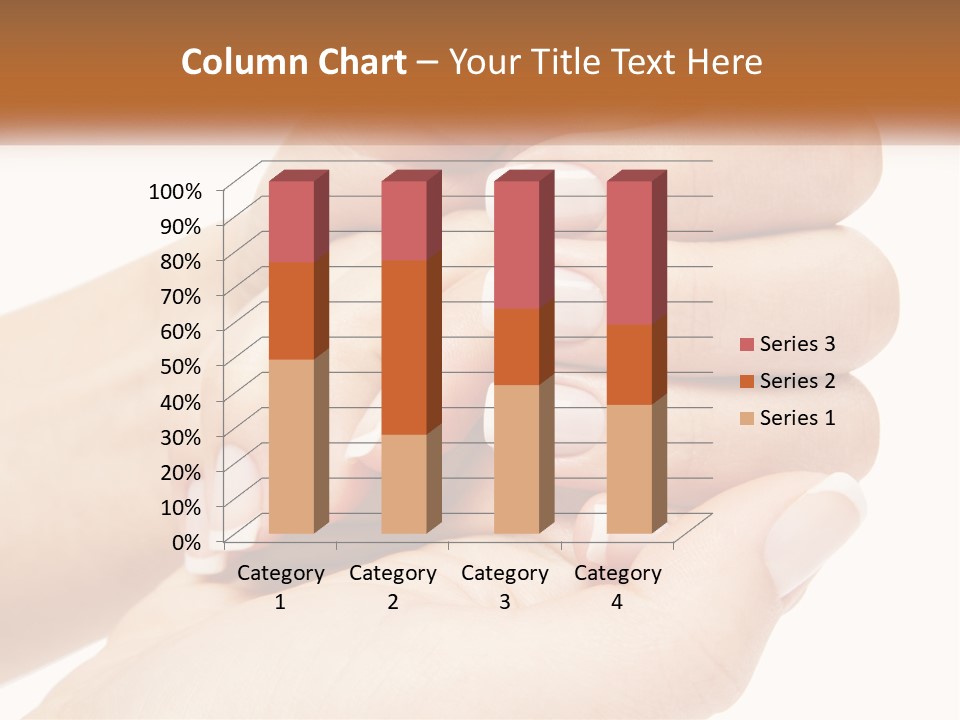 A Woman's Hands With A Manicure Holding Another Woman's Hand PowerPoint Template