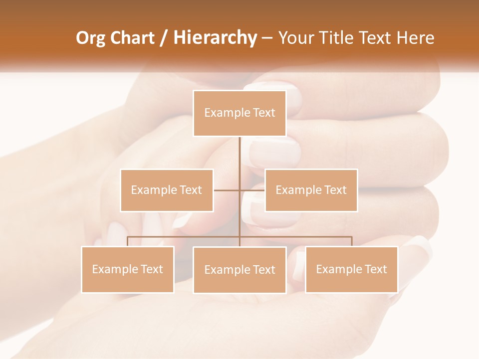 A Woman's Hands With A Manicure Holding Another Woman's Hand PowerPoint Template