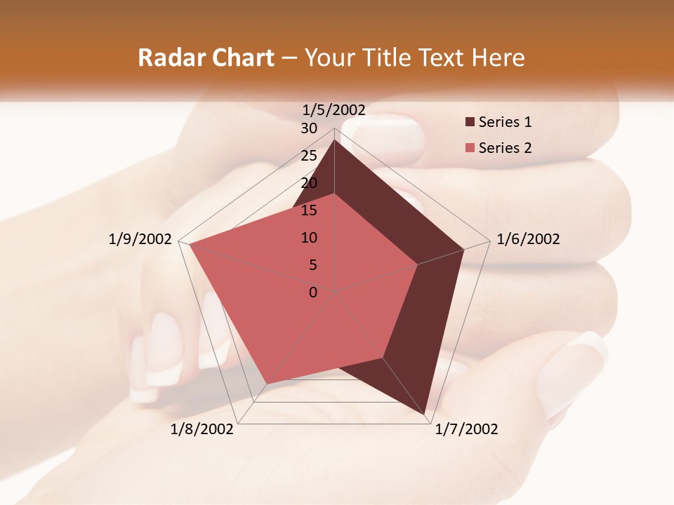 A Woman's Hands With A Manicure Holding Another Woman's Hand PowerPoint Template