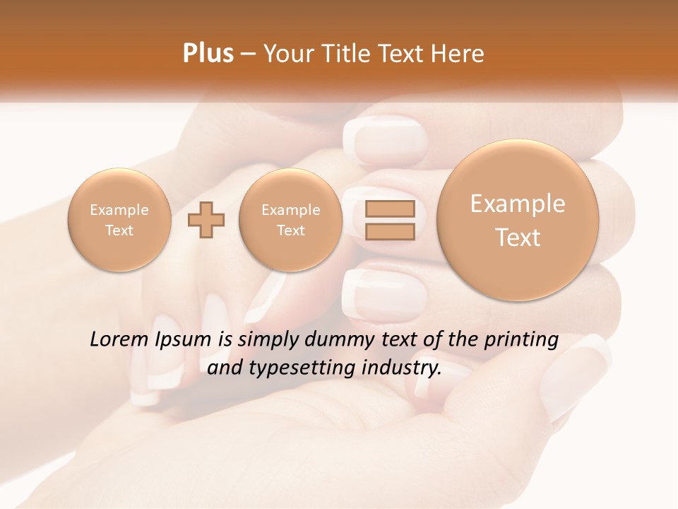 A Woman's Hands With A Manicure Holding Another Woman's Hand PowerPoint Template