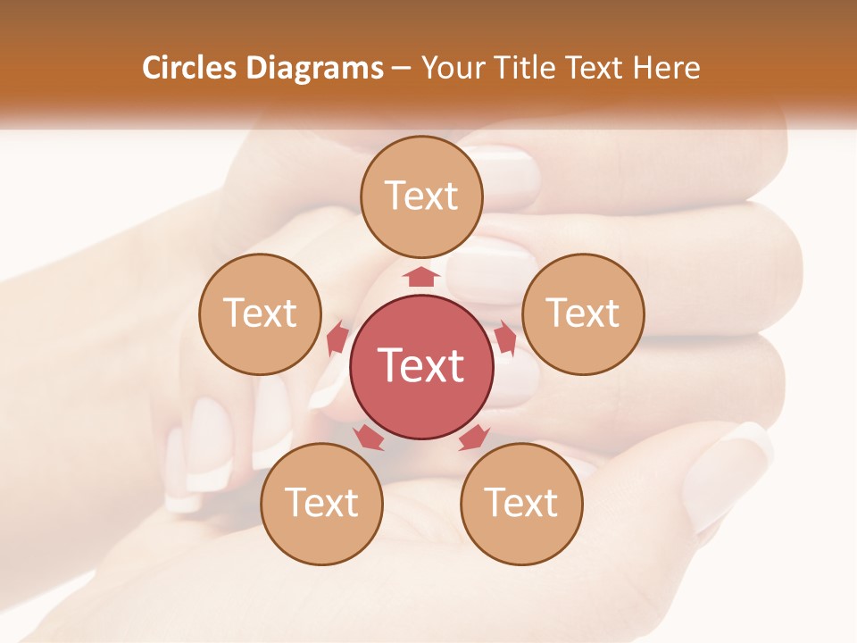 A Woman's Hands With A Manicure Holding Another Woman's Hand PowerPoint Template