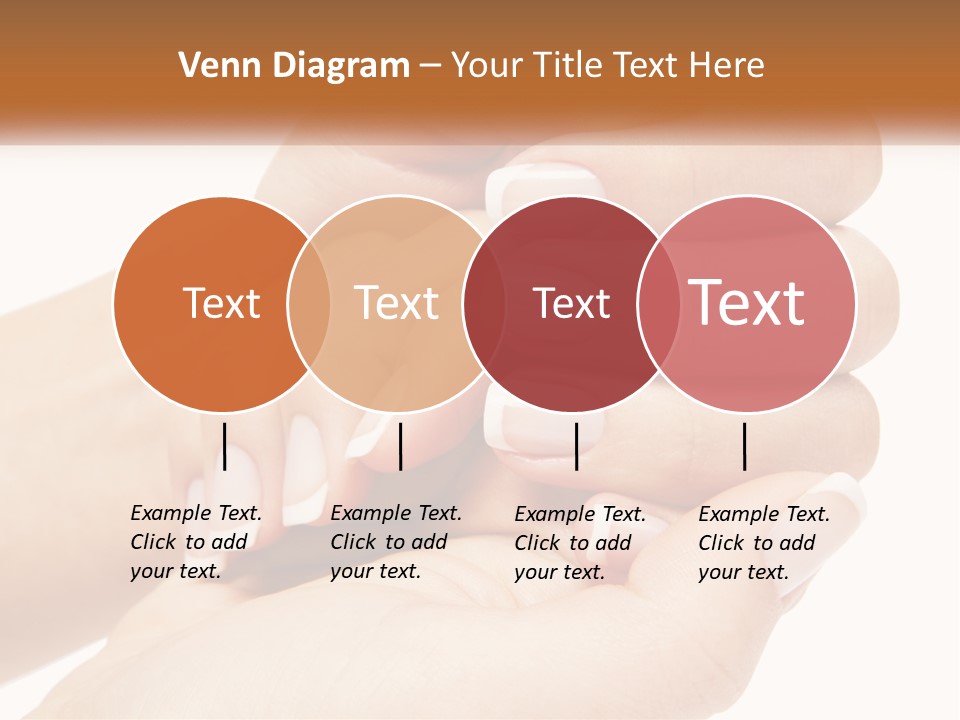 A Woman's Hands With A Manicure Holding Another Woman's Hand PowerPoint Template