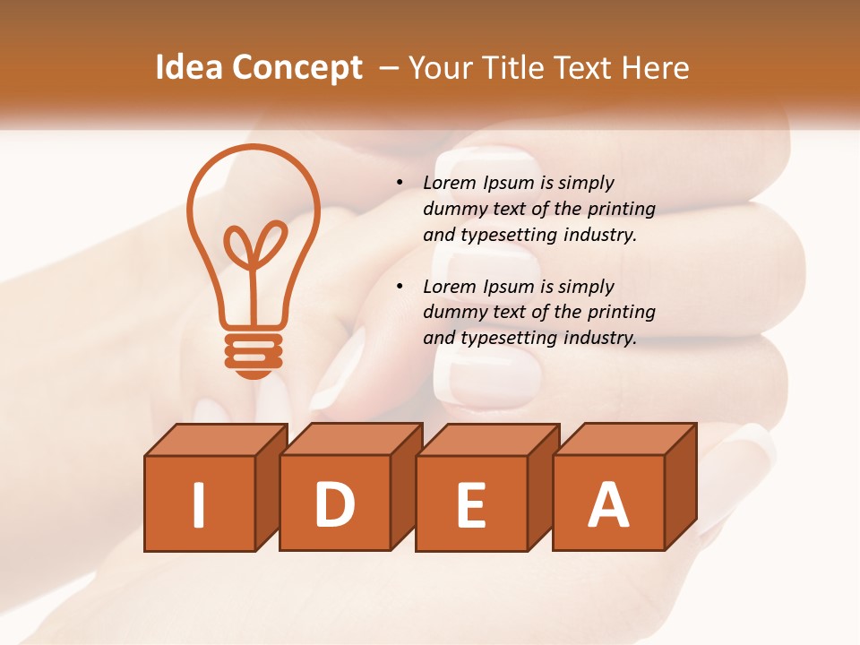 A Woman's Hands With A Manicure Holding Another Woman's Hand PowerPoint Template