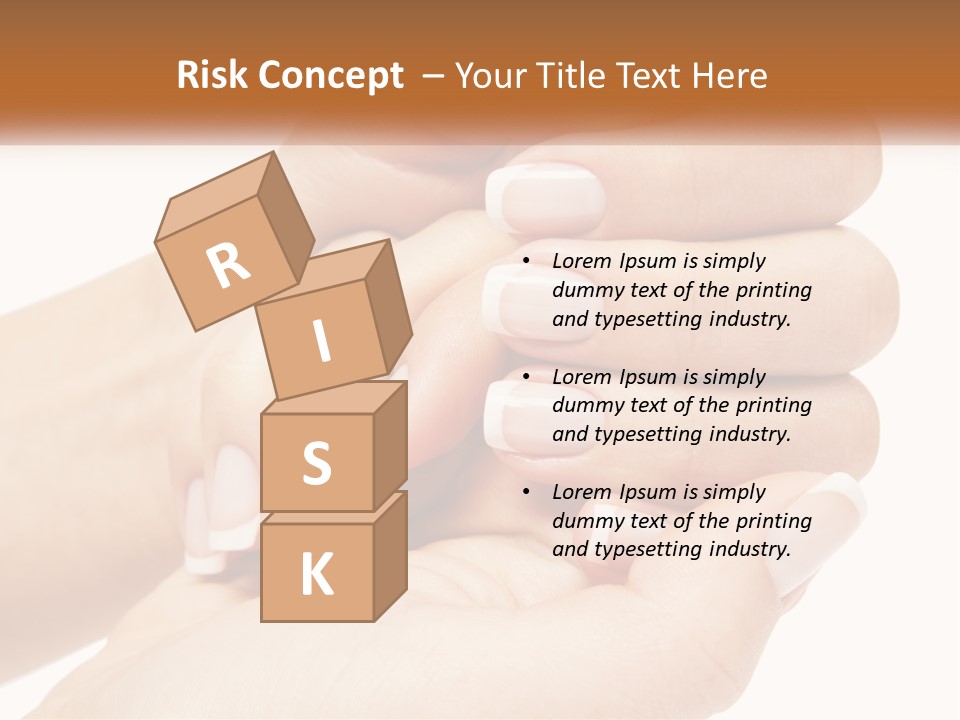 A Woman's Hands With A Manicure Holding Another Woman's Hand PowerPoint Template