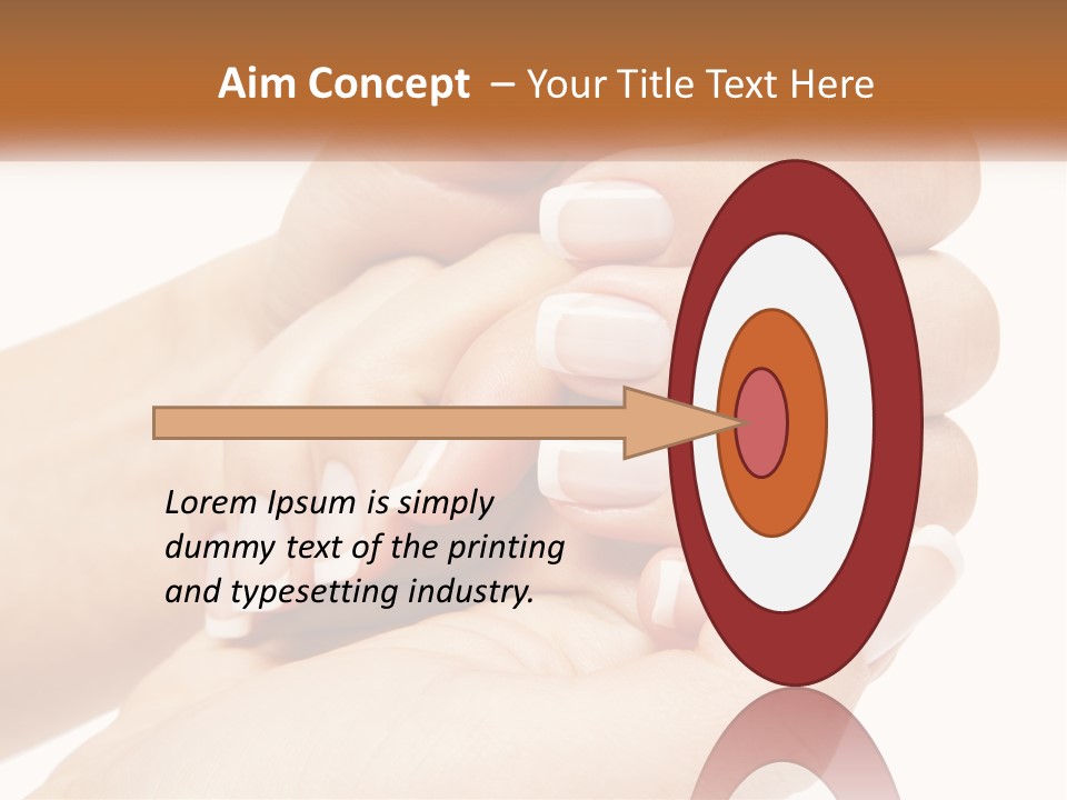 A Woman's Hands With A Manicure Holding Another Woman's Hand PowerPoint Template