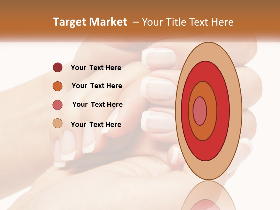 A Woman's Hands With A Manicure Holding Another Woman's Hand PowerPoint Template