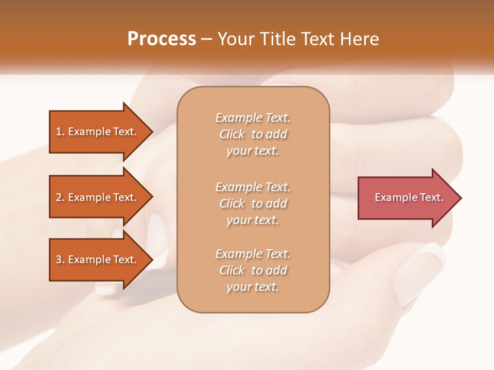 A Woman's Hands With A Manicure Holding Another Woman's Hand PowerPoint Template