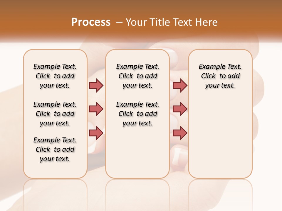 A Woman's Hands With A Manicure Holding Another Woman's Hand PowerPoint Template