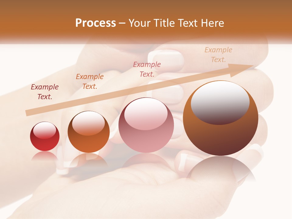 A Woman's Hands With A Manicure Holding Another Woman's Hand PowerPoint Template