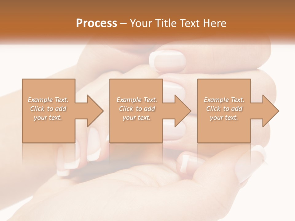 A Woman's Hands With A Manicure Holding Another Woman's Hand PowerPoint Template