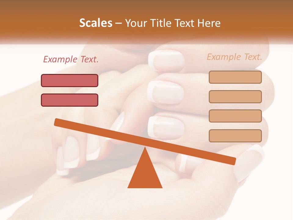 A Woman's Hands With A Manicure Holding Another Woman's Hand PowerPoint Template