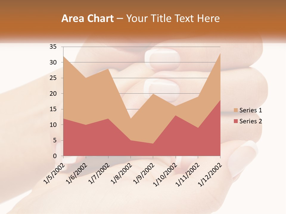 A Woman's Hands With A Manicure Holding Another Woman's Hand PowerPoint Template