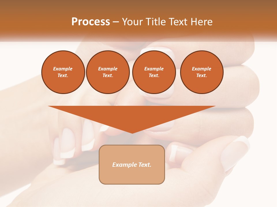 A Woman's Hands With A Manicure Holding Another Woman's Hand PowerPoint Template