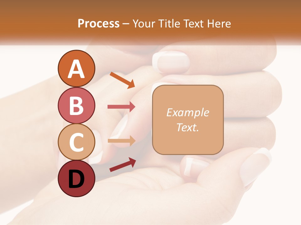 A Woman's Hands With A Manicure Holding Another Woman's Hand PowerPoint Template