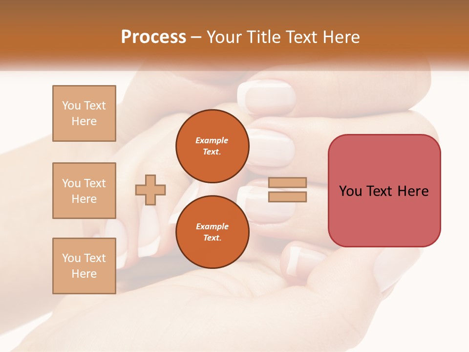 A Woman's Hands With A Manicure Holding Another Woman's Hand PowerPoint Template